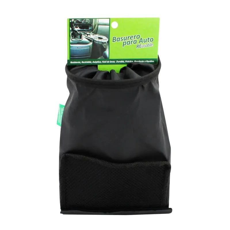 Funda de basura para auto Reusable Negro